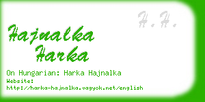 hajnalka harka business card